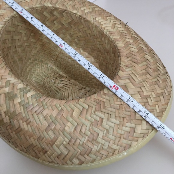 Vintage Natural Straw Woven southwestern Cowboy Hat Coastal Cowgirl - Picture 7 of 13